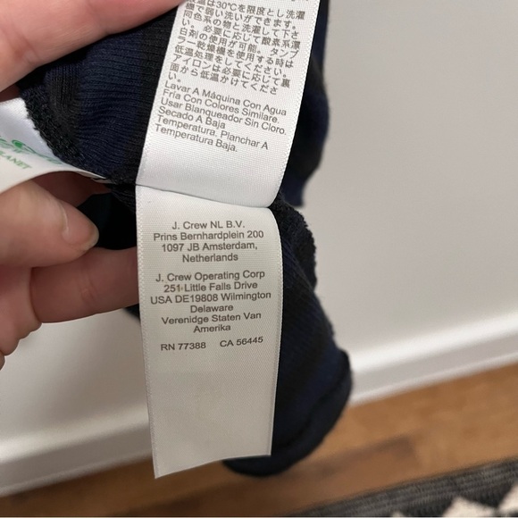 J CREW Striped Long Sleeve Modal & Cotton Midi Dress Size Medium - Picture 9 of 11